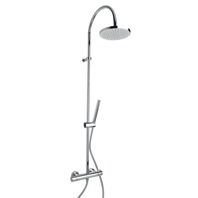 Columna deslizante para ducha con termostato.