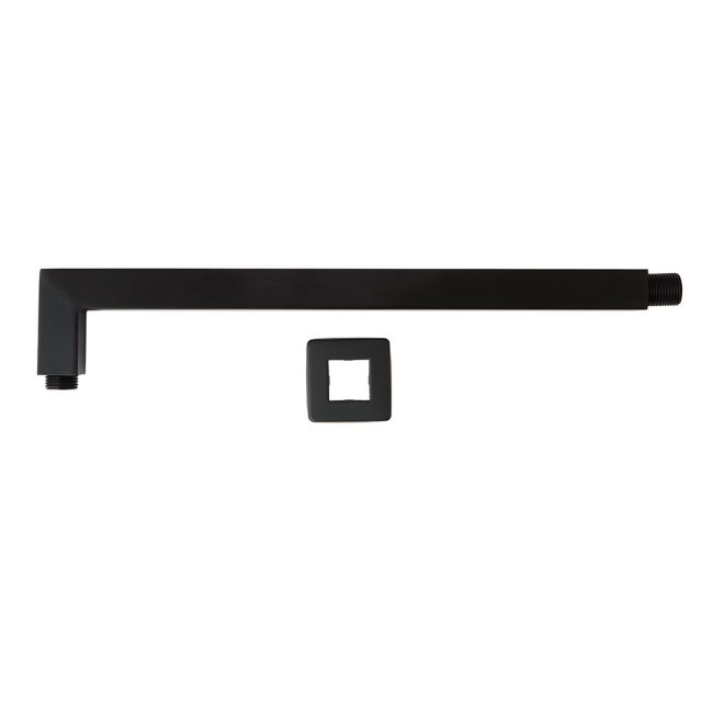 Brazo de ducha cuadrado negro mate Brazo de ducha cuadrado negro mate
