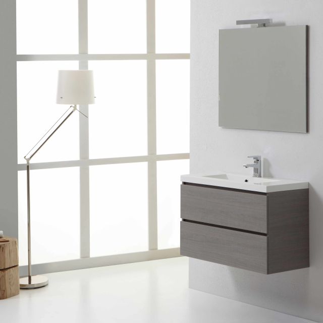 Mueble de baño Manhattan de 80 cm de color gris