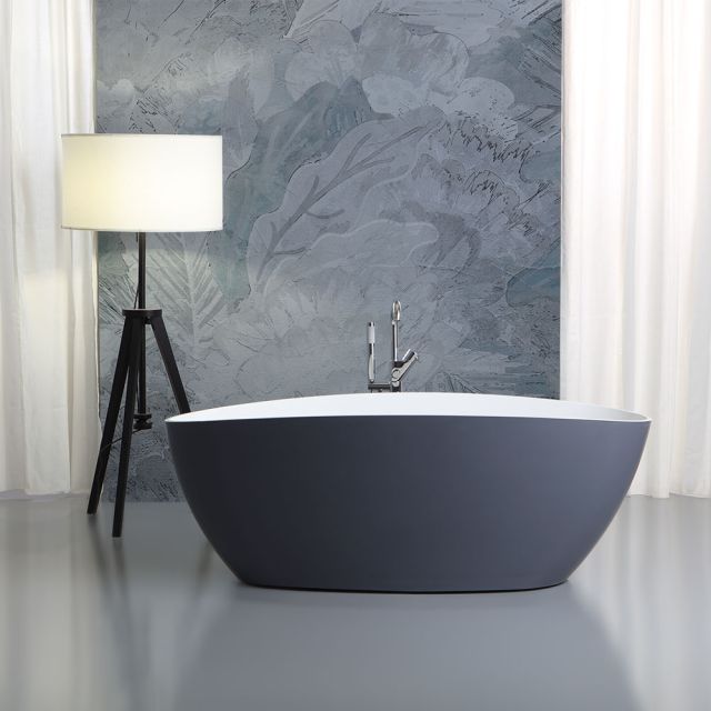 Vasca da bagno freestanding Rachele finitura grigio Vasca da bagno freestanding Rachele finitura grigio