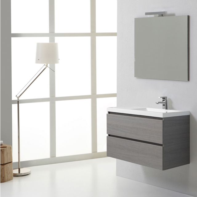 Mueble de baño de pared con dos compartimientos de 90 cm Mueble de baño de pared con dos compartimientos de 90 cm