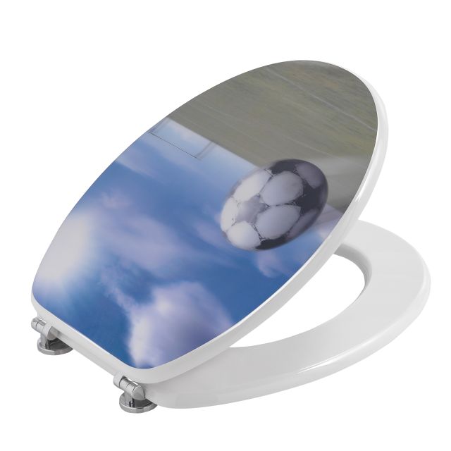 Tablero de WC con decoración de balón de fútbol en efecto 3D