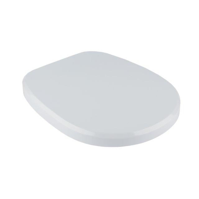 Tapa de asiento para inodoro forma D blanco brillante