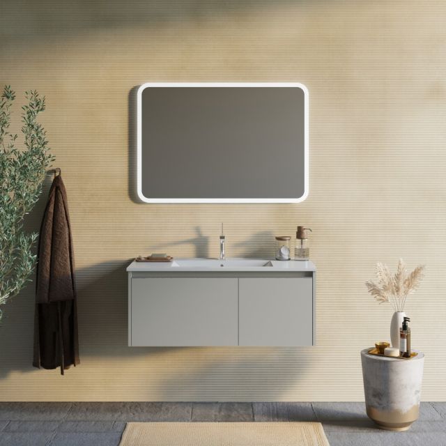 Mobile bagno a parete 100cm con specchio 100x70