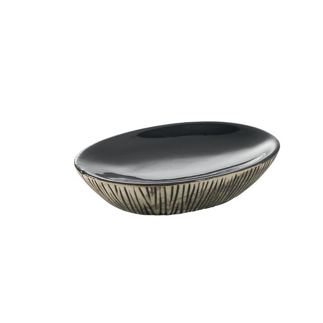 DOSIFICADOR DE JABÓN MODERNO DE APOYO EN CERÁMICA NEGRO Y VENTURE | NAMBINO