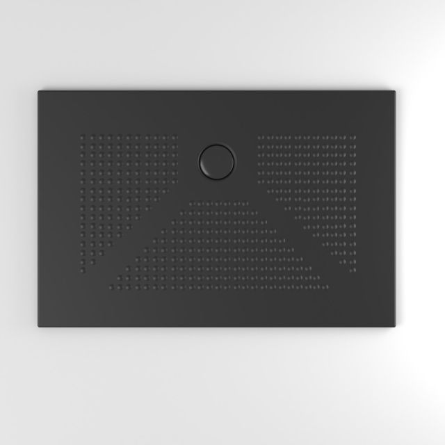 Plato de ducha de cerámica negro mate 120x80 cm 