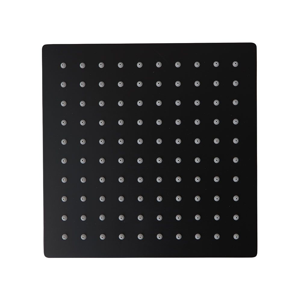 Ducha fija de color negro mate