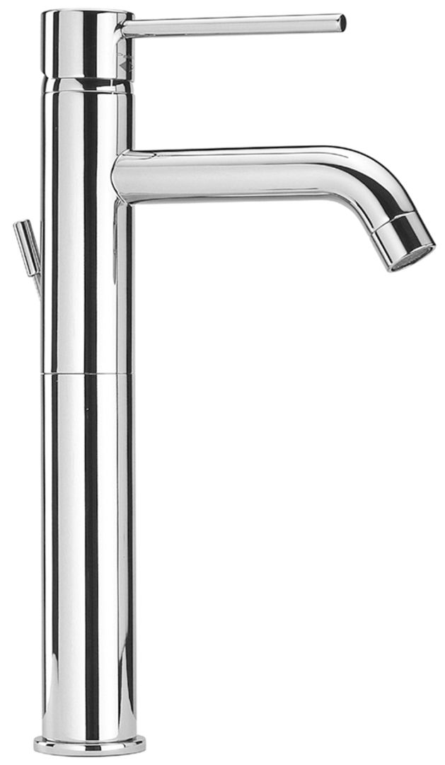 Grifo de lavabo alto mezclador con manija redonda