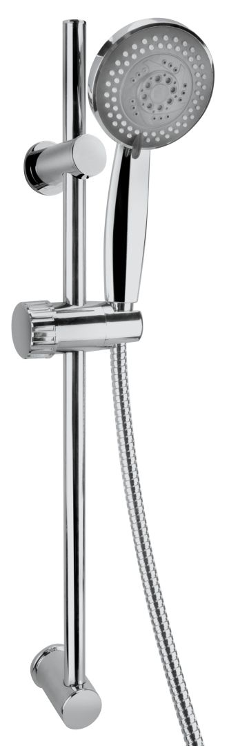 Barra deslizante de ducha de 3 chorros con jabonera y soportes de barra ajustables