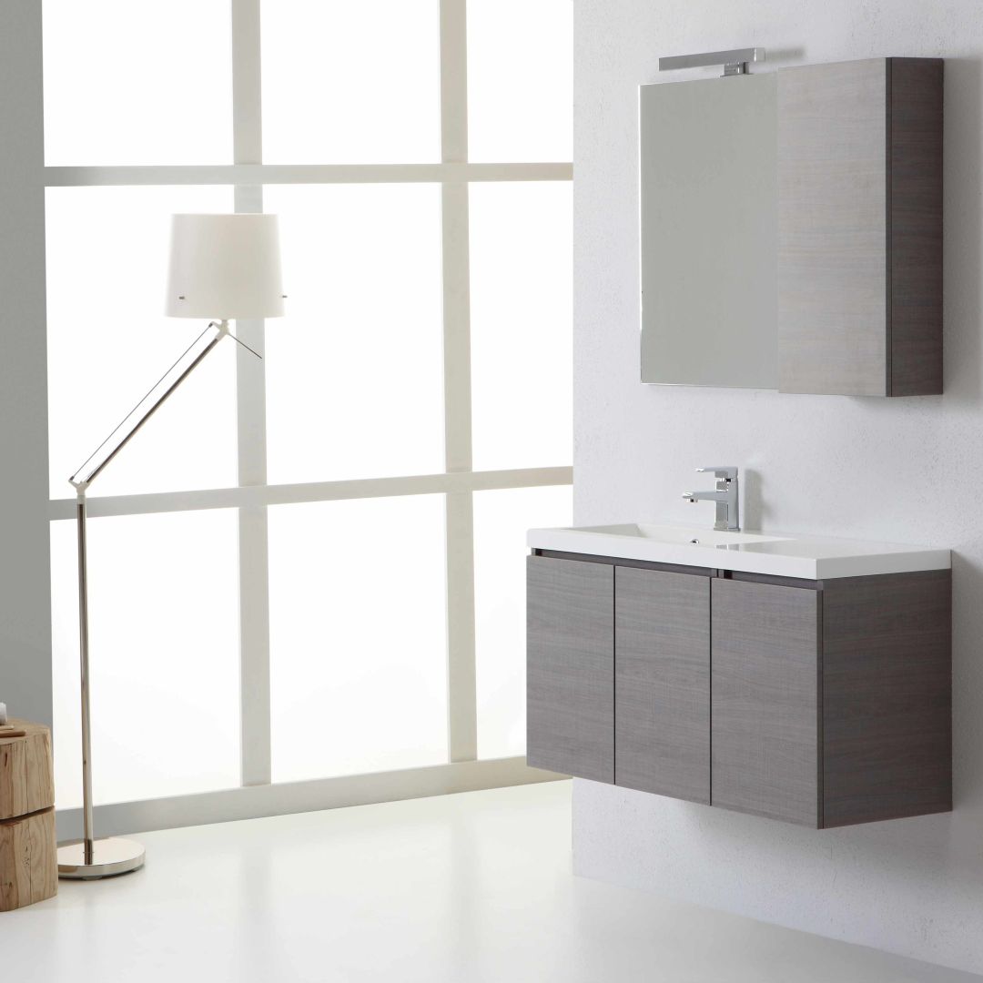 Mueble de baño Manhattan con mueble de pared cm. 90x40