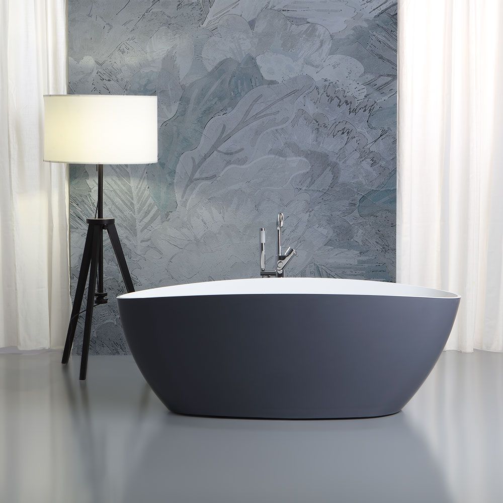 Vasca da bagno freestanding  Rachele finitura grigio