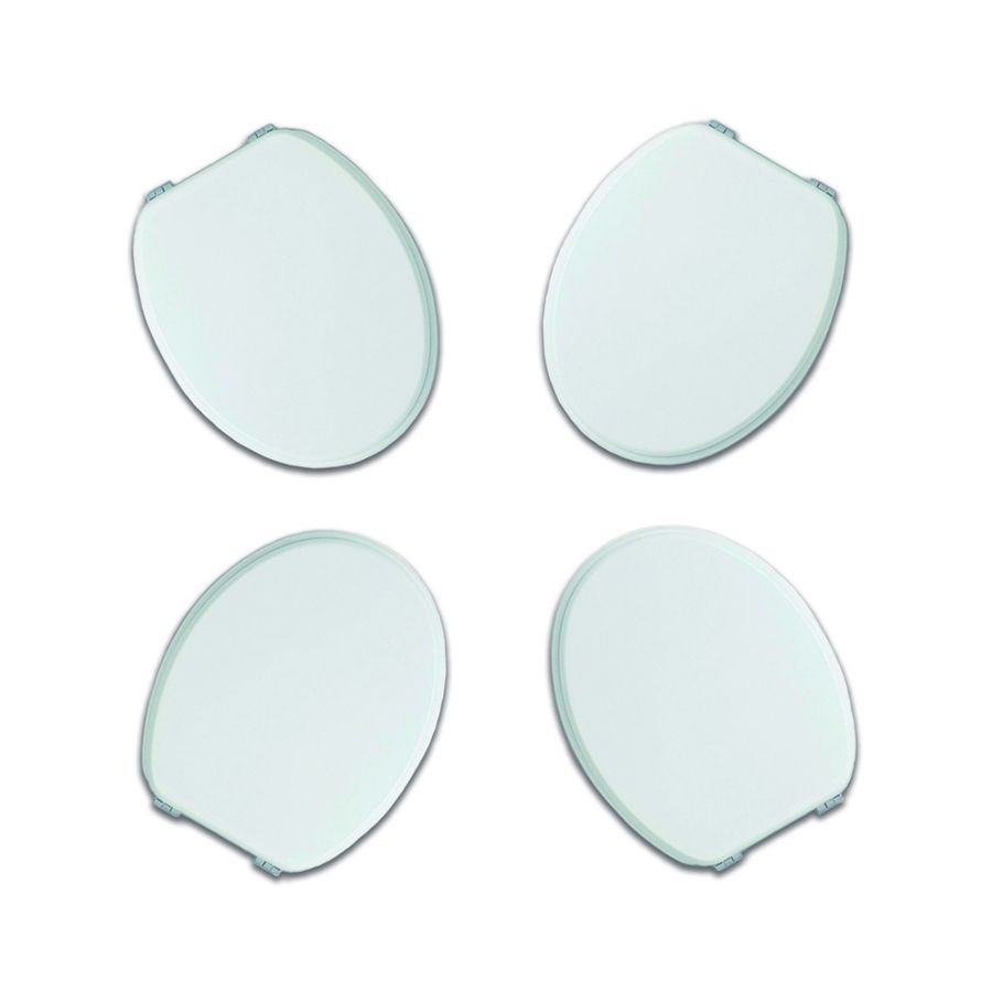 Paquete de 4 asientos de inodoro universales blancos