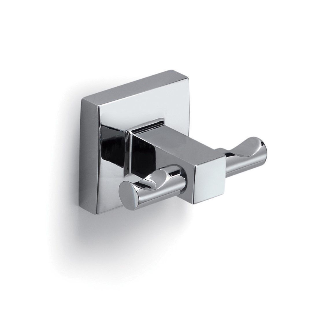 Doppio appendiabiti cromato