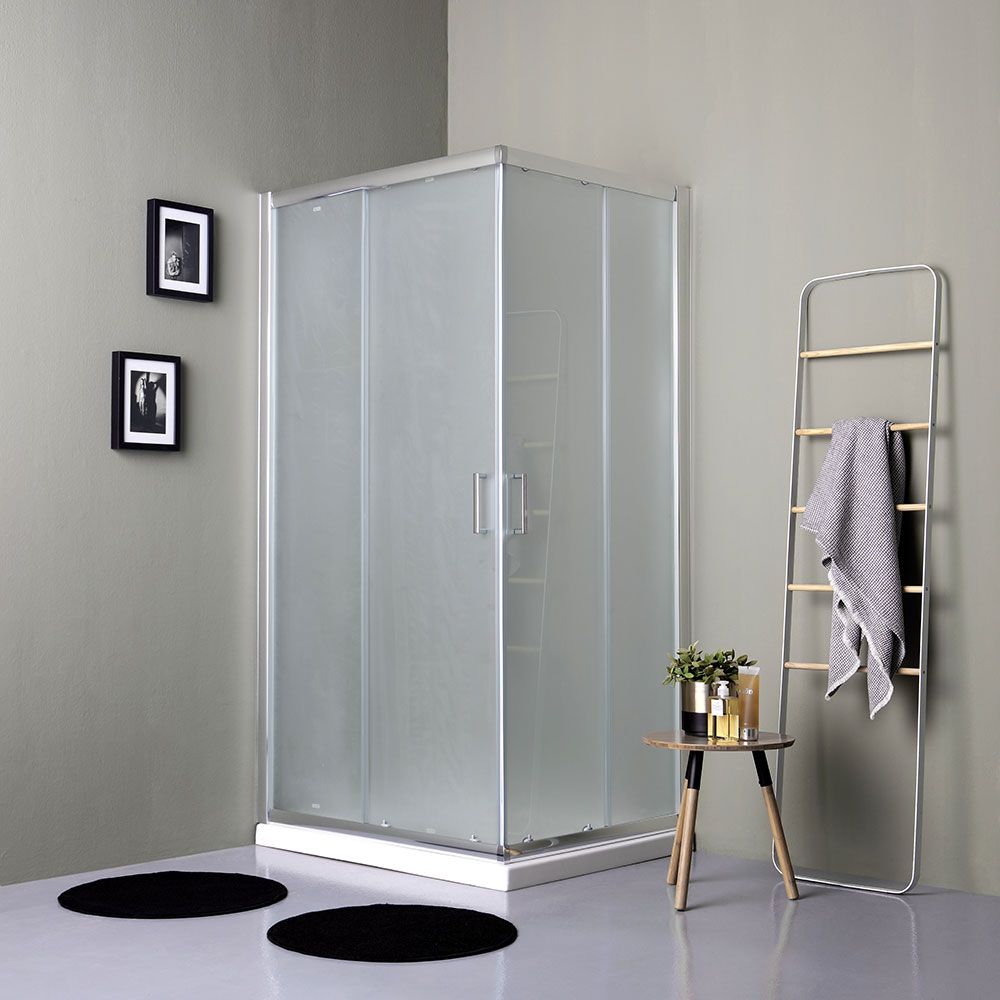 Cabina de ducha 80x120 de cristal satinado