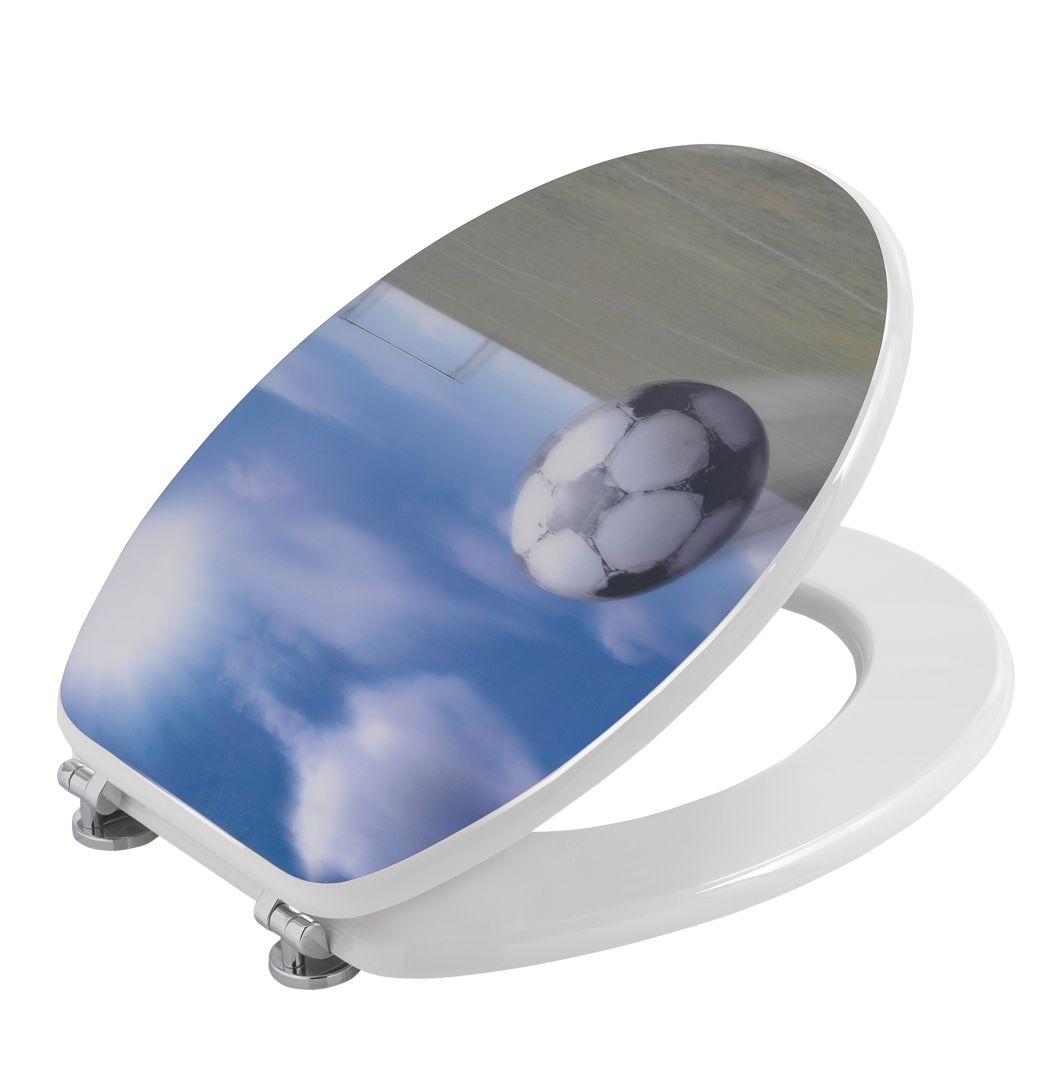 Tablero de WC con decoración de balón de fútbol en efecto 3D