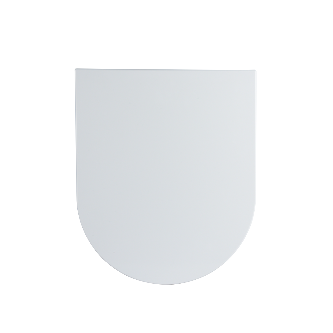 Asiento de inodoro en forma de D blanco
