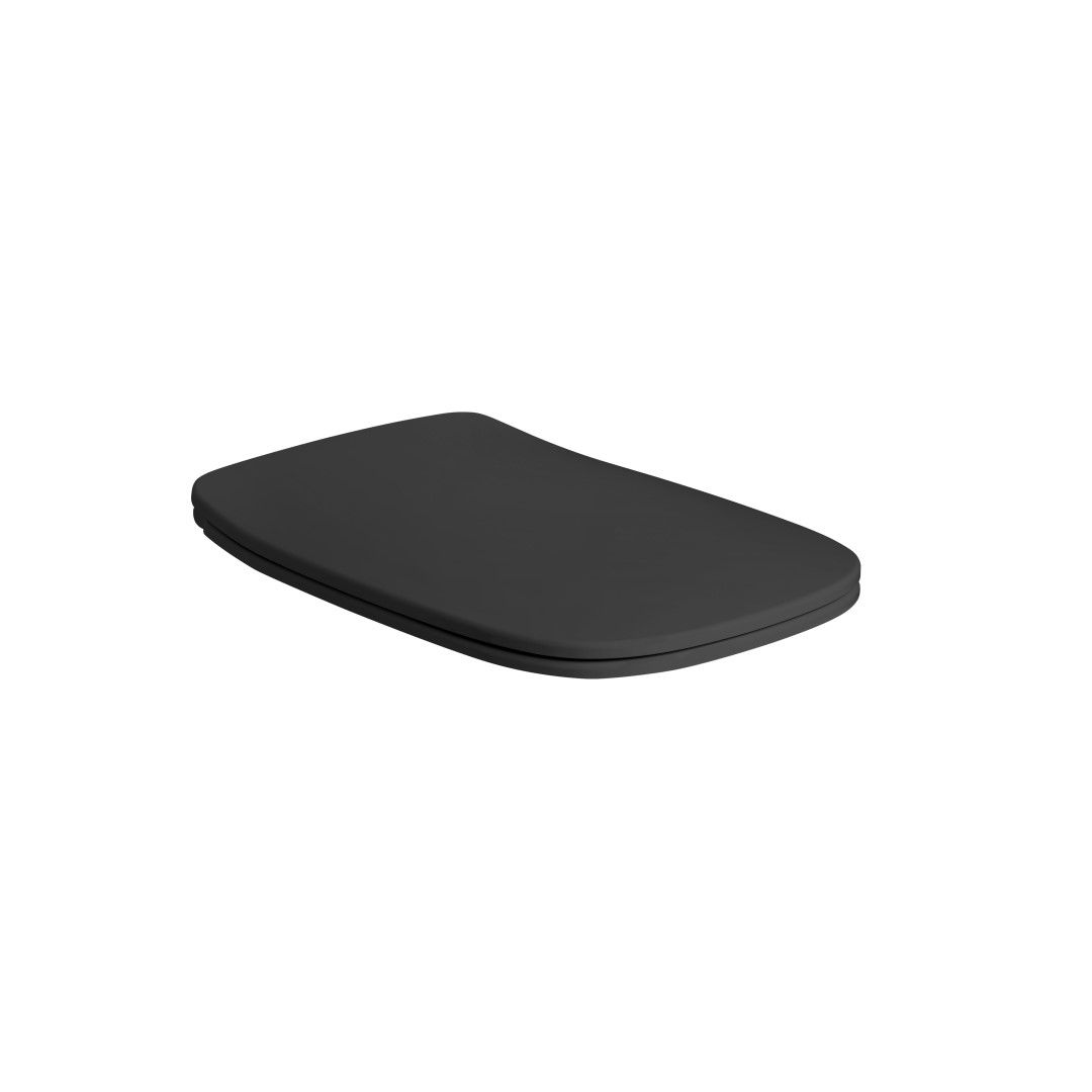 Asiento de inodoro negro mate