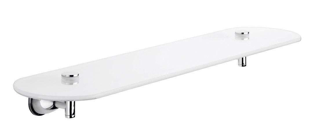 Estantería de vidrio satinado de 50 cm para objetos