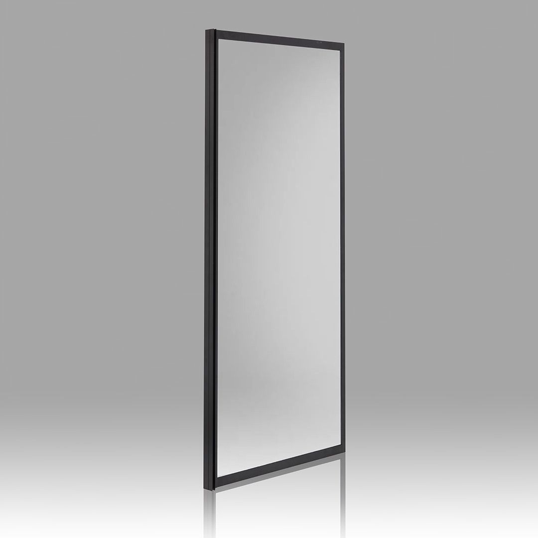 Pared fija anchura 70 cm altura 190 cm Colección City negro mate 