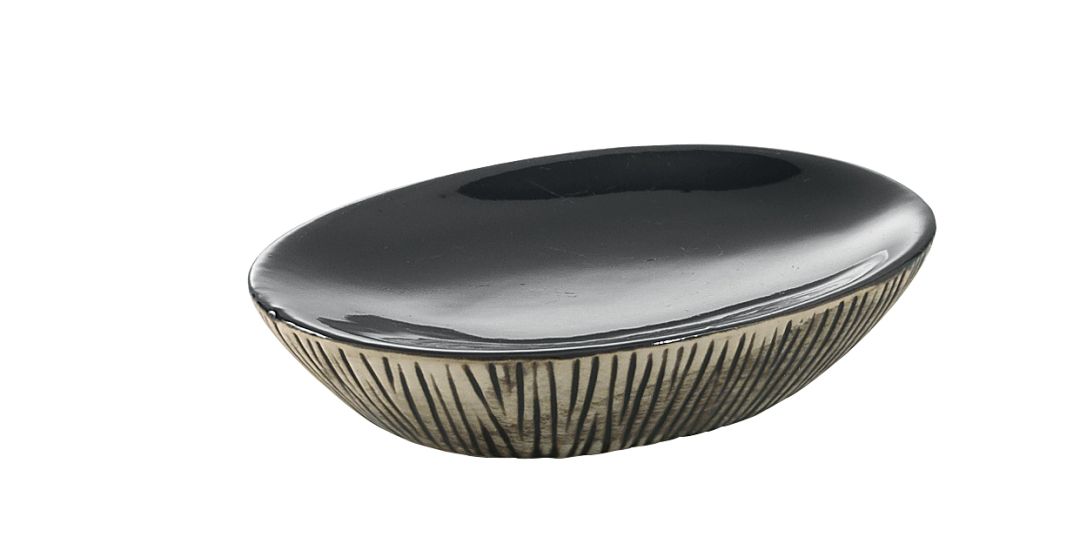 DOSIFICADOR DE JABÓN MODERNO DE APOYO EN CERÁMICA NEGRO Y VENTURE | NAMBINO