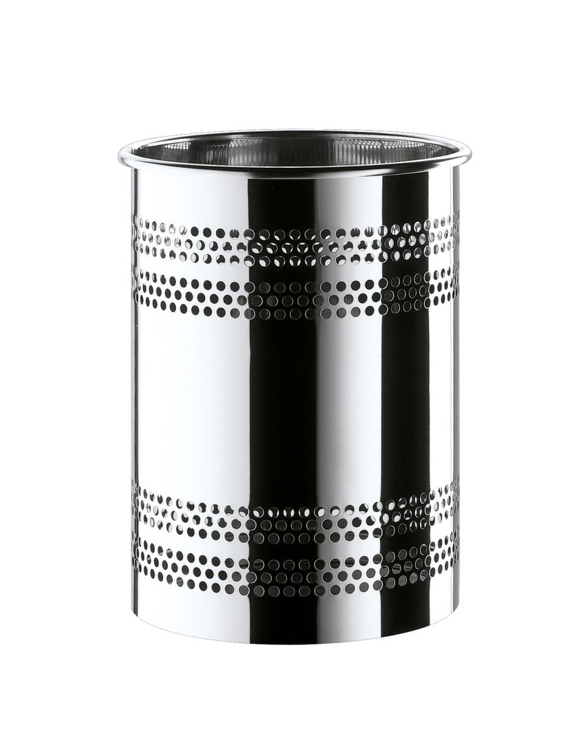 Porta rifiuti/biancheria tondo in acciaio inox 