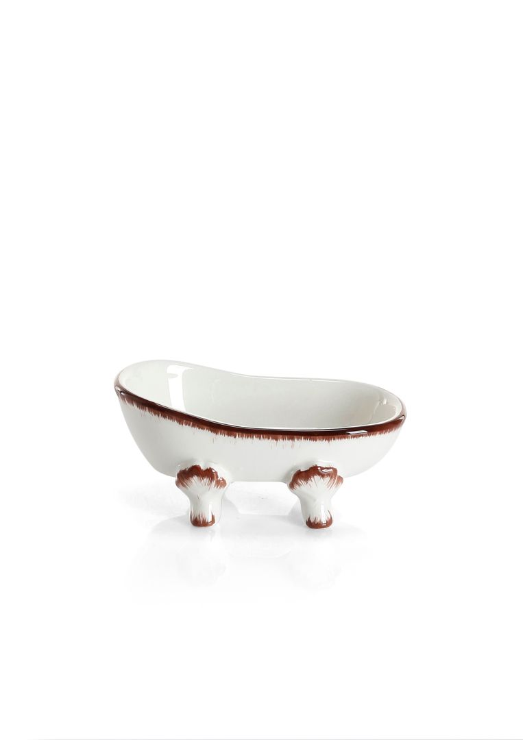 Jabonera de cerámica decorada Amelia