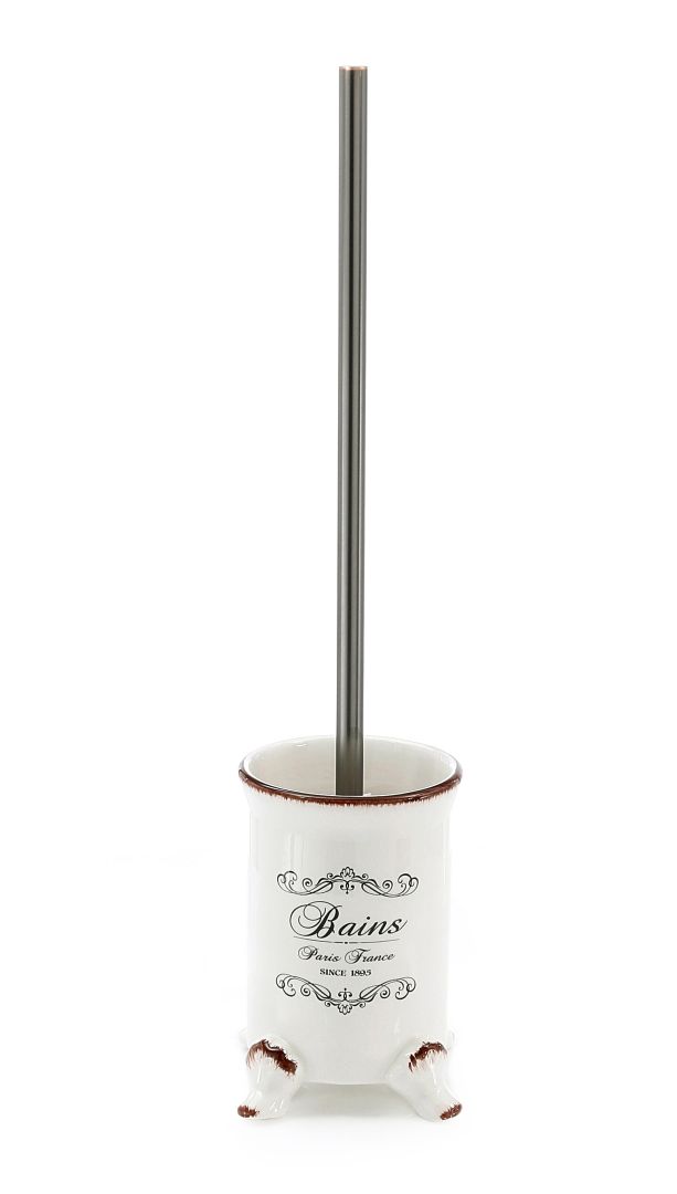 Escobillero de cerámica con adornos serie Amelia