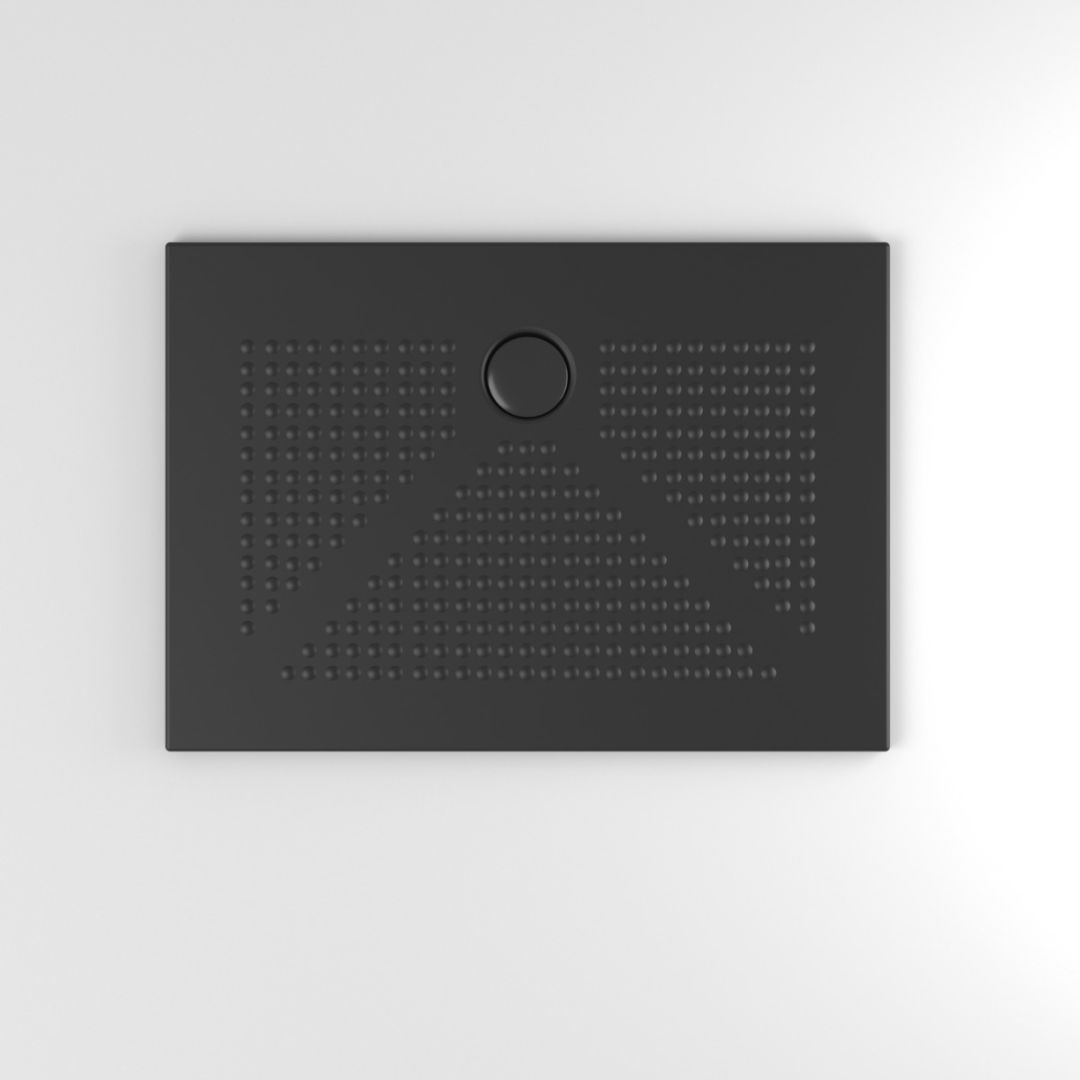 Plato de ducha de cerámica negro mate