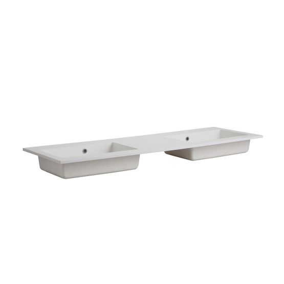 Lavabo doble lavabo 150 cm sin agujero para grifo Latina