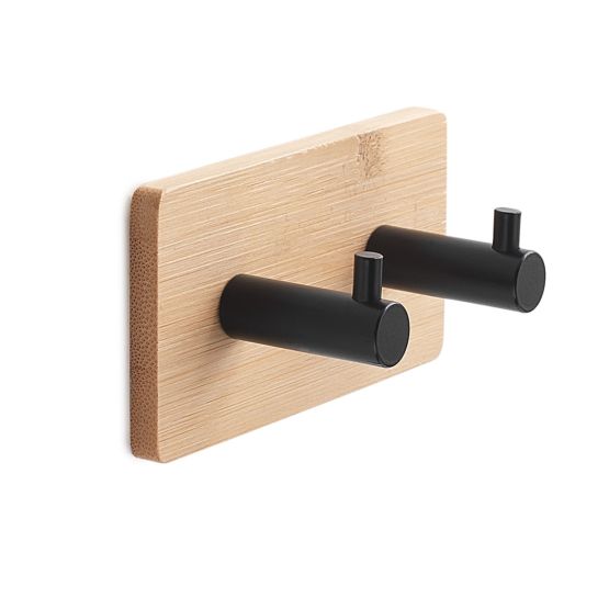 Appendiabiti adesivo in legno di bambù