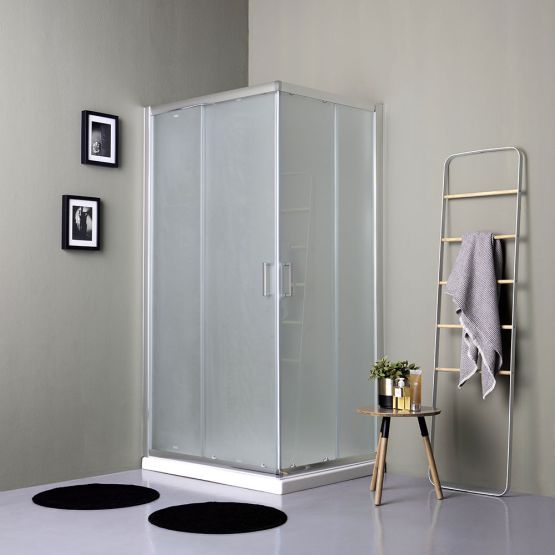 Cabina de ducha 80x120 de cristal satinado Cabina de ducha 80x120 de cristal satinado