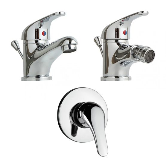 Grifos de baño para lavabo, bidé y ducha empotrados