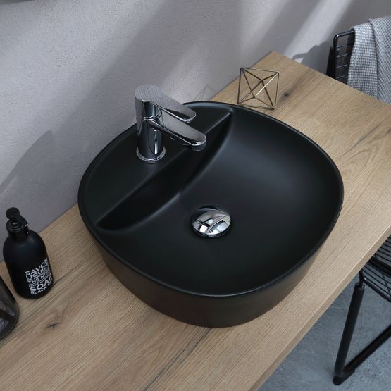 Lavabo appoggio nero opaco Lavabo appoggio nero opaco