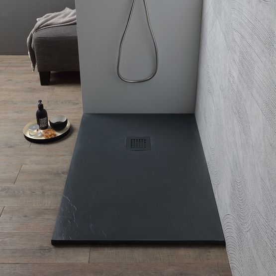 Piatto doccia 120x70 grigio antracite effetto pietra Piatto doccia 120x70 grigio antracite effetto pietra