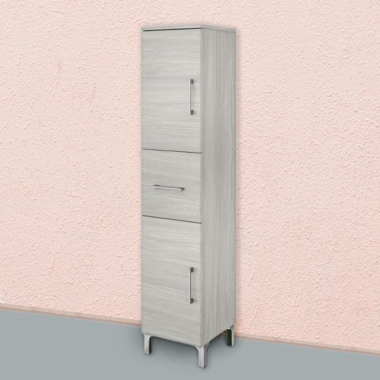 Semicolonna per bagno 150cm finitura quercia grigio